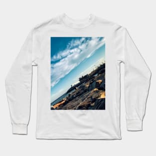 Sea Sky Nature Landscape Summer Travel Italian Beach Long Sleeve T-Shirt